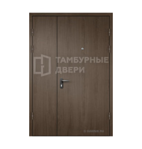 Дверь в тамбур глухая утепленная ламинат — скелет ТД-254